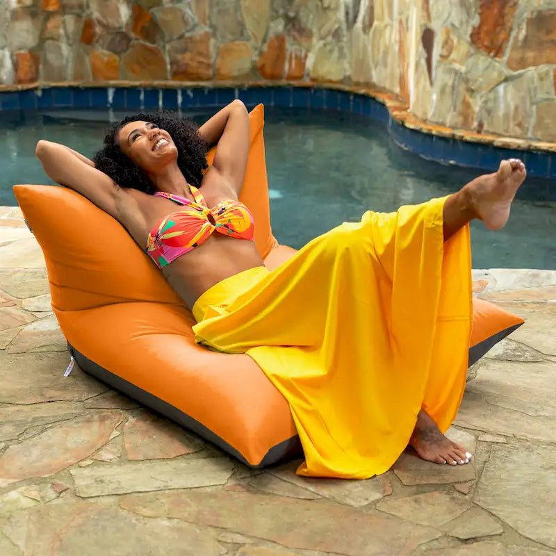 Chaise longue pouf Deshi Sunbrella Patio par Havenside Home