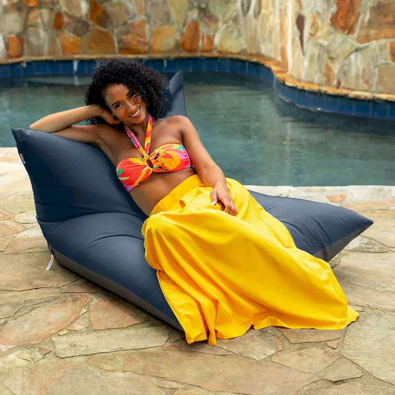 Chaise longue pouf Deshi Sunbrella Patio par Havenside Home
