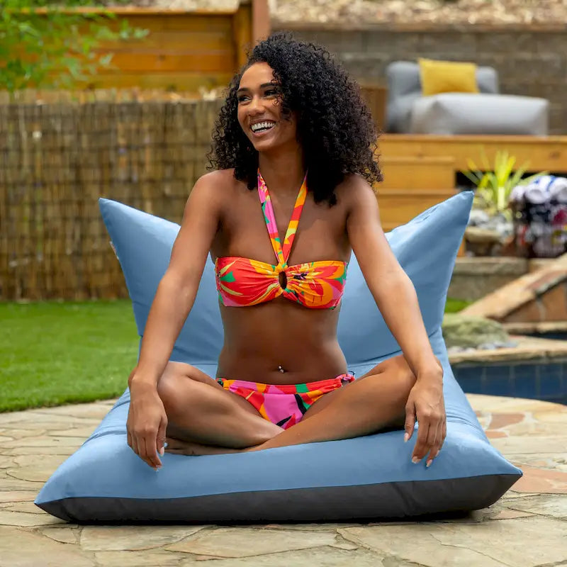 Chaise longue pouf Deshi Sunbrella Patio par Havenside Home