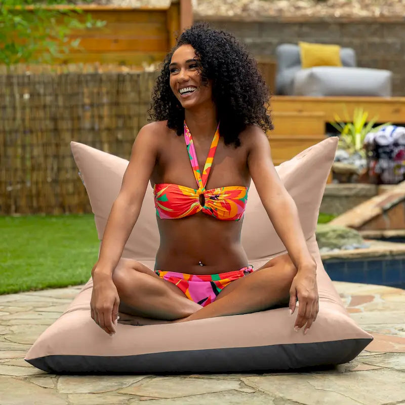 Chaise longue pouf Deshi Sunbrella Patio par Havenside Home