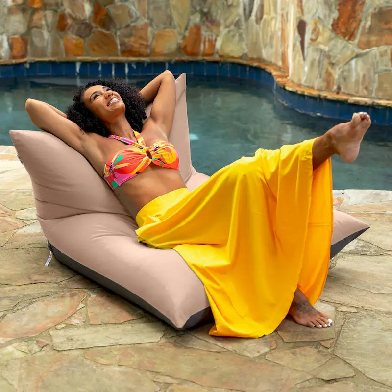 Chaise longue pouf Deshi Sunbrella Patio par Havenside Home
