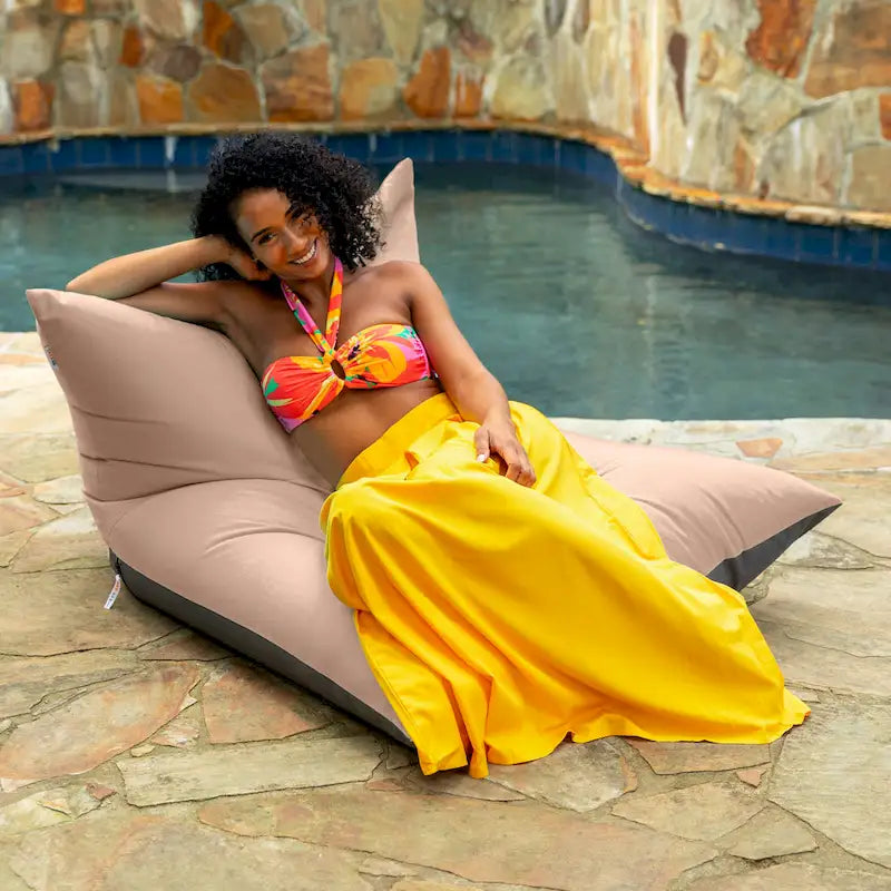 Chaise longue pouf Deshi Sunbrella Patio par Havenside Home