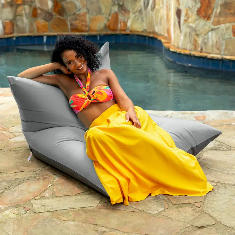 Chaise longue pouf Deshi Sunbrella Patio par Havenside Home