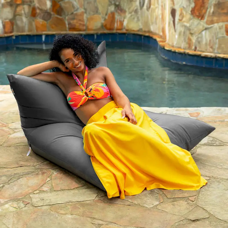 Chaise longue pouf Deshi Sunbrella Patio par Havenside Home