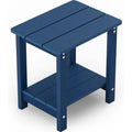 WINSOON Table d'appoint carrée d'extérieur Adirondack, Table de patio à double couche résistante aux intempéries