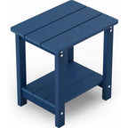 WINSOON Table d'appoint carrée d'extérieur Adirondack, Table de patio à double couche résistante aux intempéries