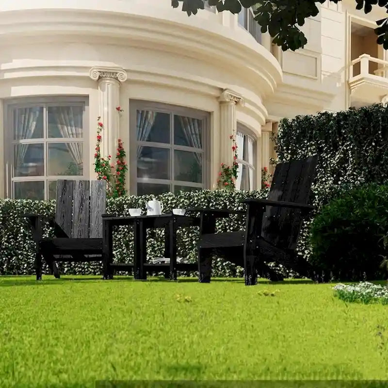 WINSOON Table d'appoint carrée d'extérieur Adirondack, Table de patio à double couche résistante aux intempéries