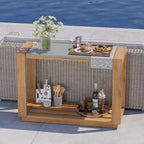 Table console rectangulaire en bois de pin COSICOZY pour l'extérieur