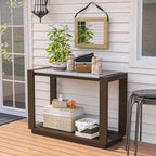 Table console rectangulaire en bois de pin COSICOZY pour l'extérieur