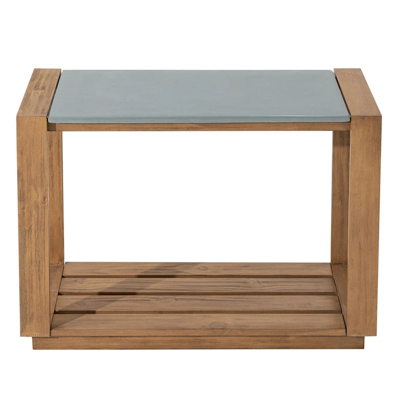 Table console rectangulaire en bois de pin COSICOZY pour l'extérieur