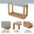 Table console rectangulaire en bois de pin COSICOZY pour l'extérieur