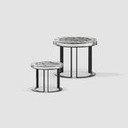 Table d'appoint de jardin solaire à LED pour l'extérieur