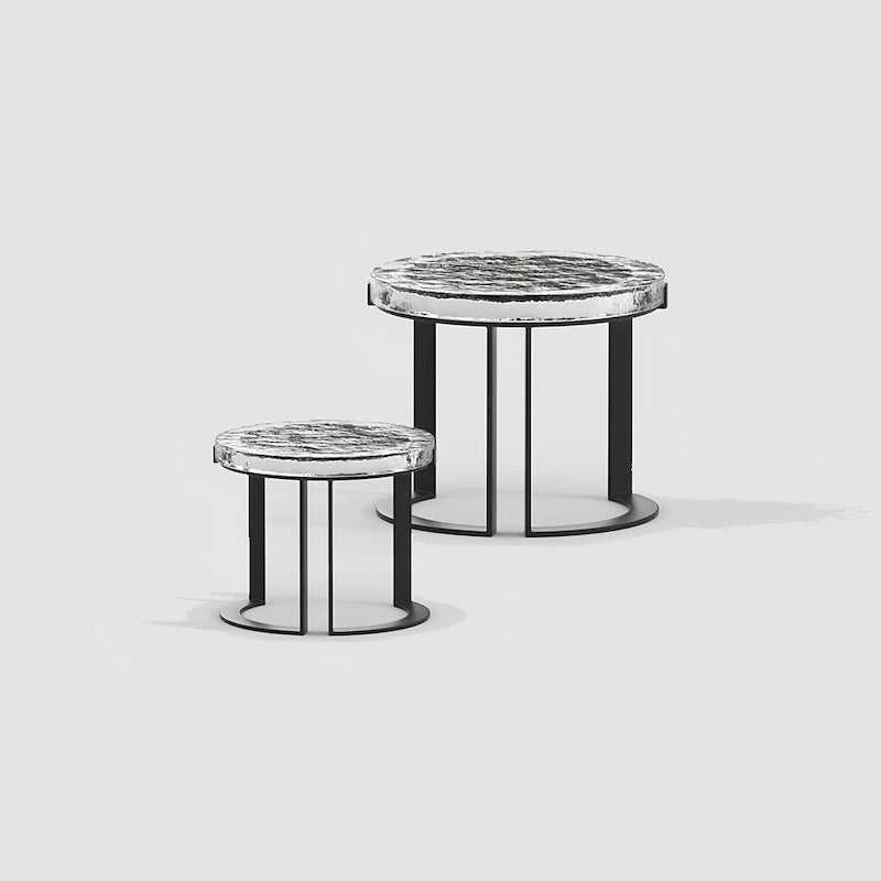 Table d'appoint de jardin solaire à LED pour l'extérieur