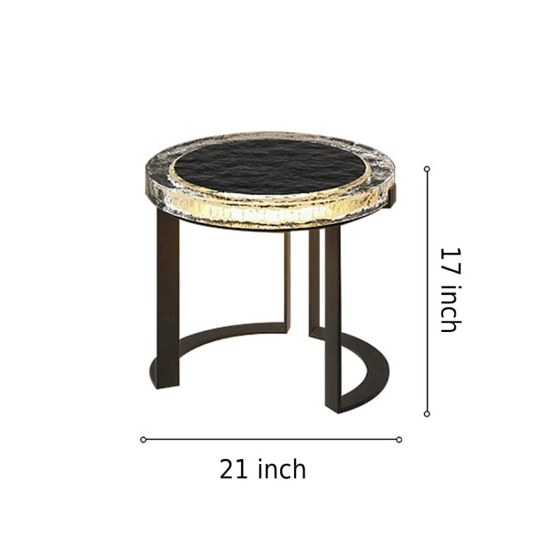 Table d'appoint de jardin solaire à LED pour l'extérieur