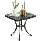 Table d'appoint d'extérieur en aluminium