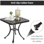 Table d'appoint d'extérieur en aluminium
