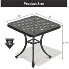 Table d'appoint d'extérieur en aluminium