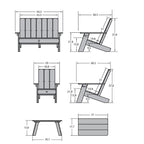 Ensemble de conversation Adirondack moderne Italica