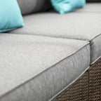 Ensemble de 2 chaises sans accoudoirs COSIEST avec oreillers pour l'extérieur