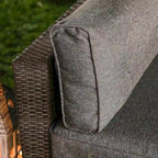 Ensemble de 2 chaises sans accoudoirs COSIEST avec oreillers pour l'extérieur