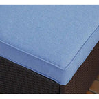 Ensemble de 2 chaises sans accoudoirs COSIEST avec oreillers pour l'extérieur