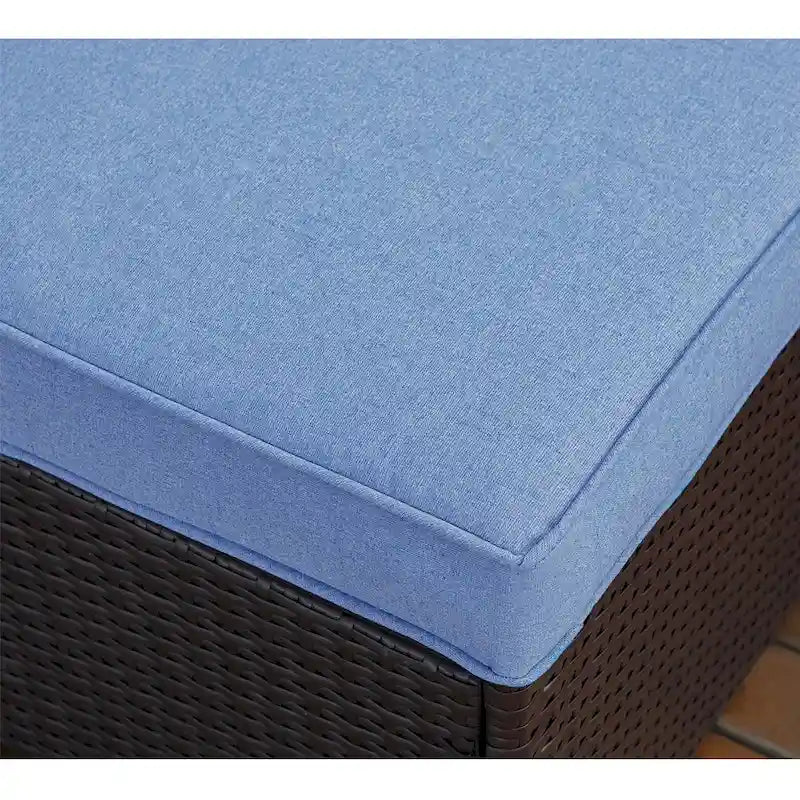 Ensemble de 2 chaises sans accoudoirs COSIEST avec oreillers pour l'extérieur
