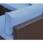 Ensemble de 2 chaises sans accoudoirs COSIEST avec oreillers pour l'extérieur
