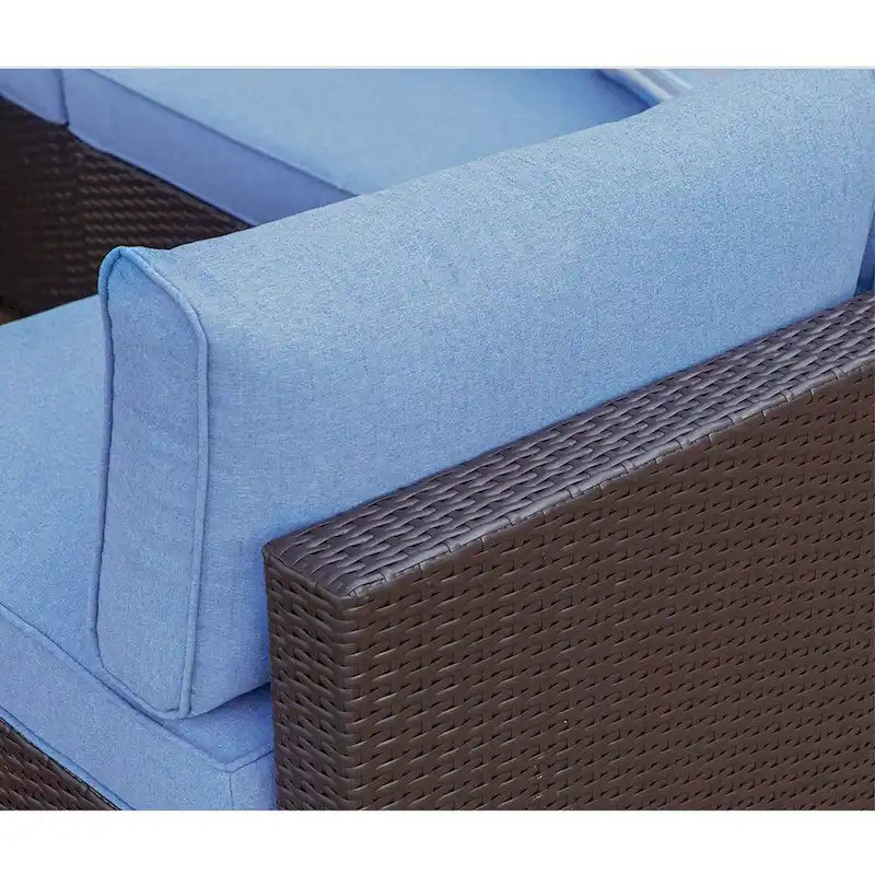 Ensemble de 2 chaises sans accoudoirs COSIEST avec oreillers pour l'extérieur