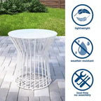 Table d'appoint Roberta de la collection Novogratz Poolside Gossip, utilisable en intérieur comme en extérieur