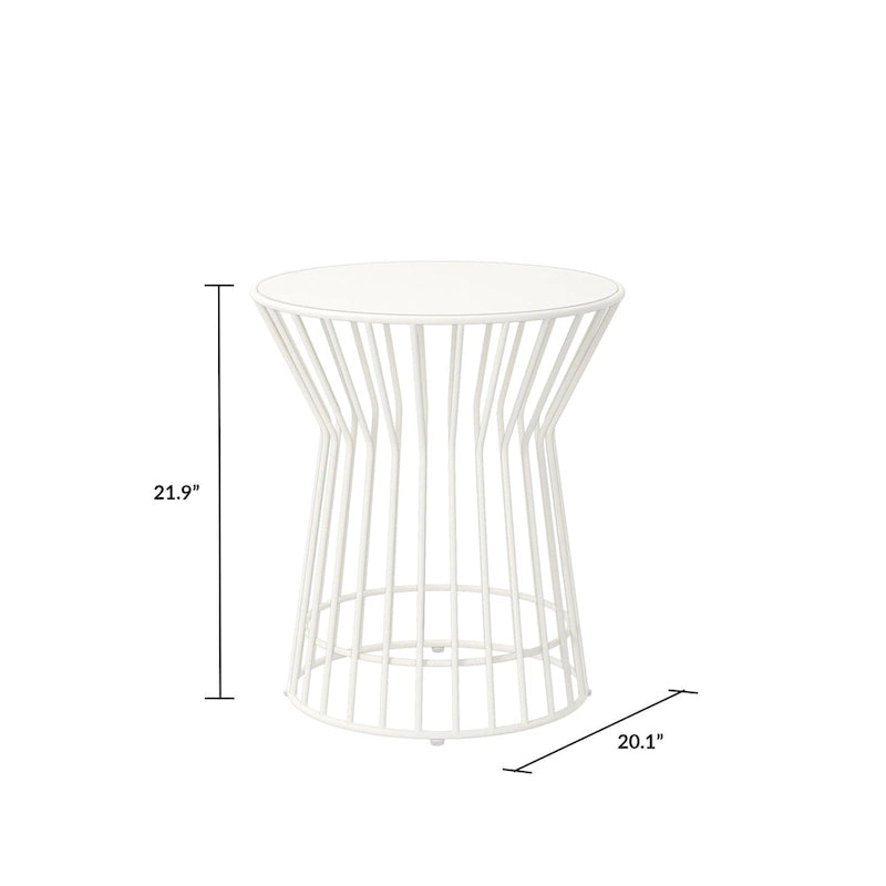 Table d'appoint Roberta de la collection Novogratz Poolside Gossip, utilisable en intérieur comme en extérieur