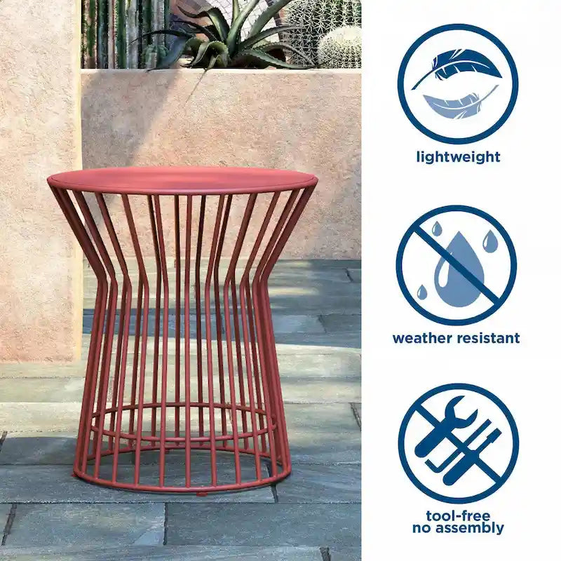 Table d'appoint Roberta de la collection Novogratz Poolside Gossip, utilisable en intérieur comme en extérieur