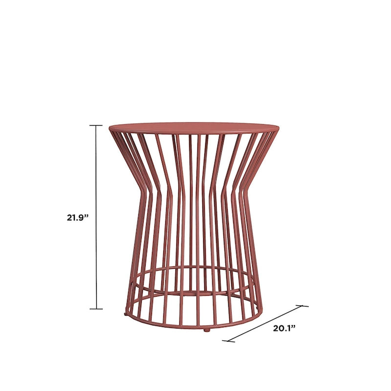 Table d'appoint Roberta de la collection Novogratz Poolside Gossip, utilisable en intérieur comme en extérieur
