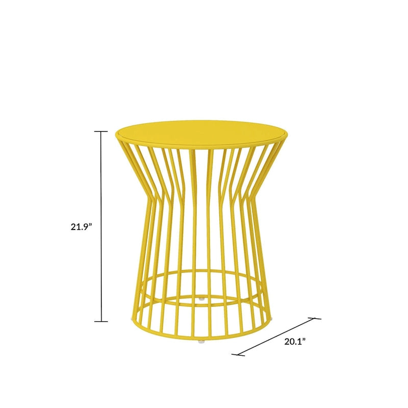 Table d'appoint Roberta de la collection Novogratz Poolside Gossip, utilisable en intérieur comme en extérieur