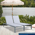 Double transat de jardin en aluminium avec dossier réglable