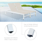 Double transat de jardin en aluminium avec dossier réglable