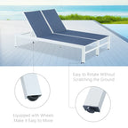 Double transat de jardin en aluminium avec dossier réglable