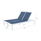 Double transat de jardin en aluminium avec dossier réglable