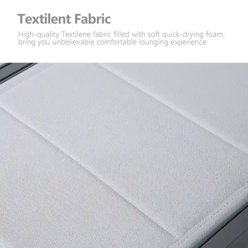 Double transat de jardin en aluminium avec dossier réglable