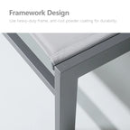Double transat de jardin en aluminium avec dossier réglable