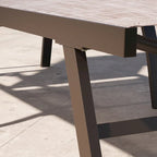 Chaise longue de jardin inclinable avec table d'appoint – Ensemble de 3 pièces