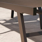 Chaise longue de jardin inclinable avec table d'appoint – Ensemble de 3 pièces