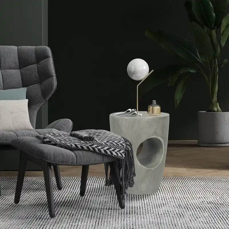 Table d'appoint d'extérieur en béton Adeco