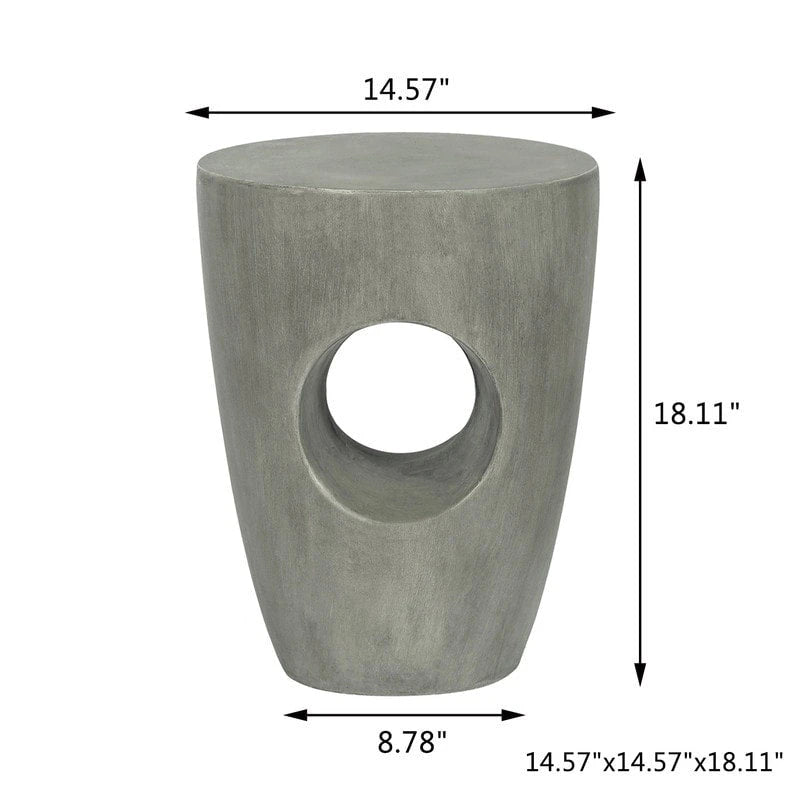 Table d'appoint d'extérieur en béton Adeco