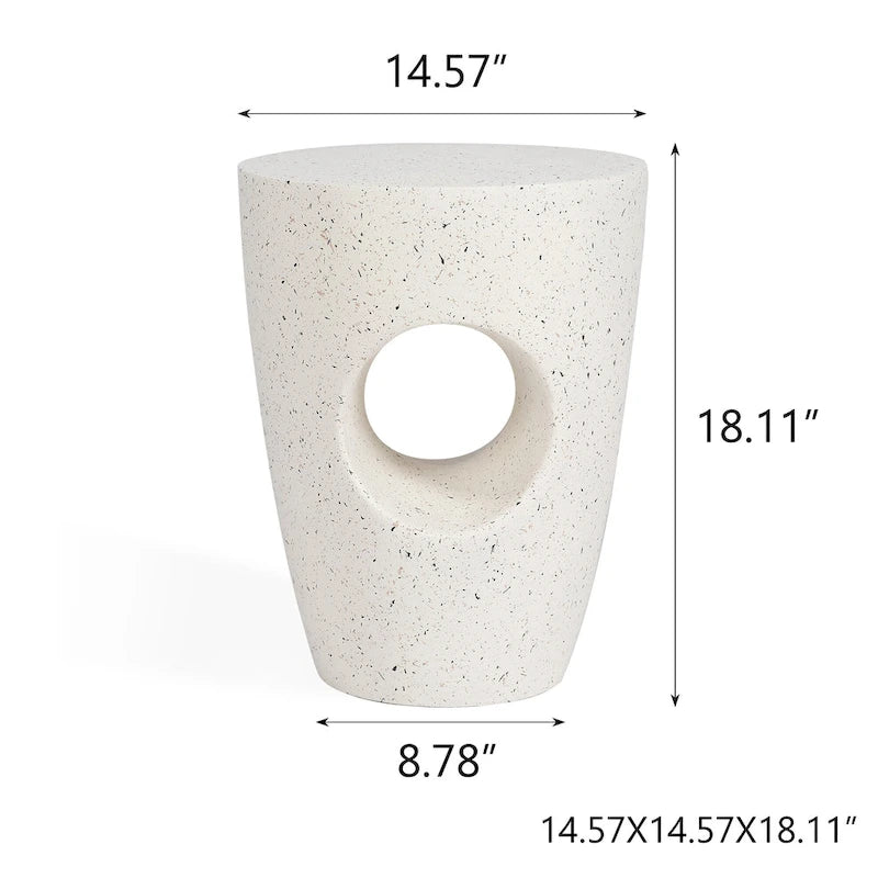 Table d'appoint d'extérieur en béton Adeco