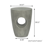 Table d'appoint d'extérieur en béton Adeco