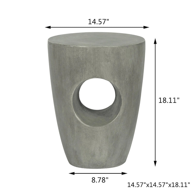 Table d'appoint d'extérieur en béton Adeco
