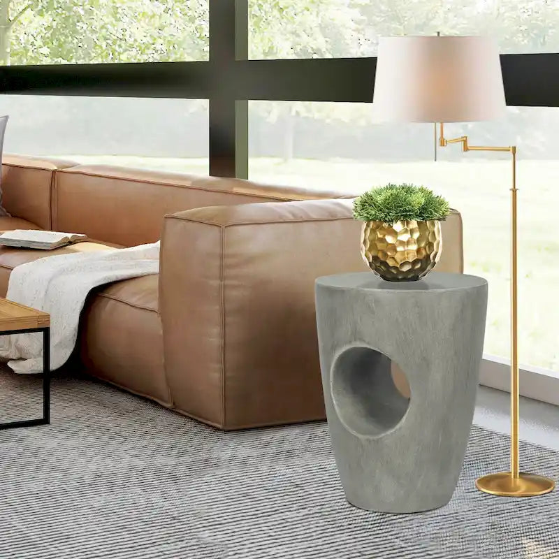Table d'appoint d'extérieur en béton Adeco