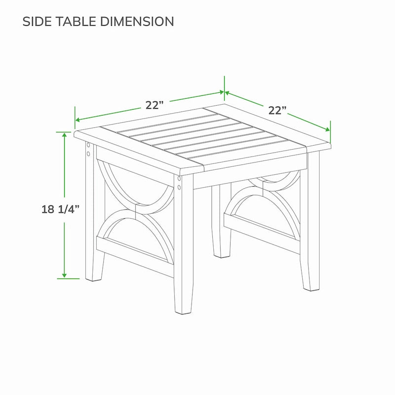 Table d'appoint d'extérieur en teck Lowell de Cambridge Casual