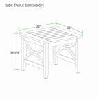 Table d'appoint d'extérieur en teck Lowell de Cambridge Casual
