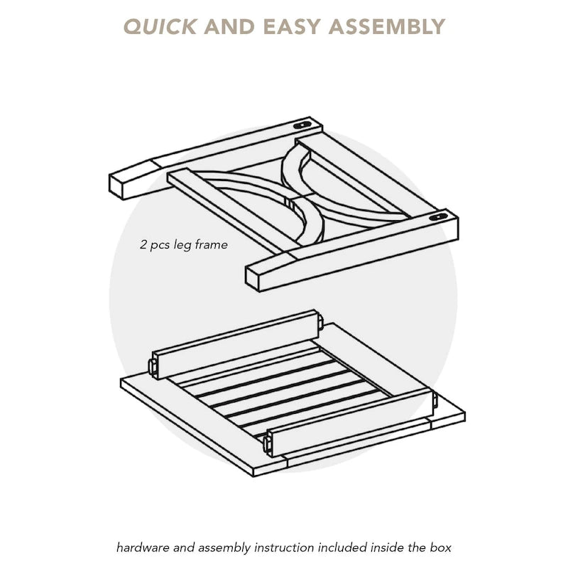 Table d'appoint d'extérieur en teck Lowell de Cambridge Casual
